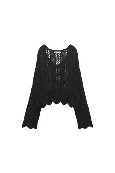 OVERSIZE OPEN KNIT SWEATER