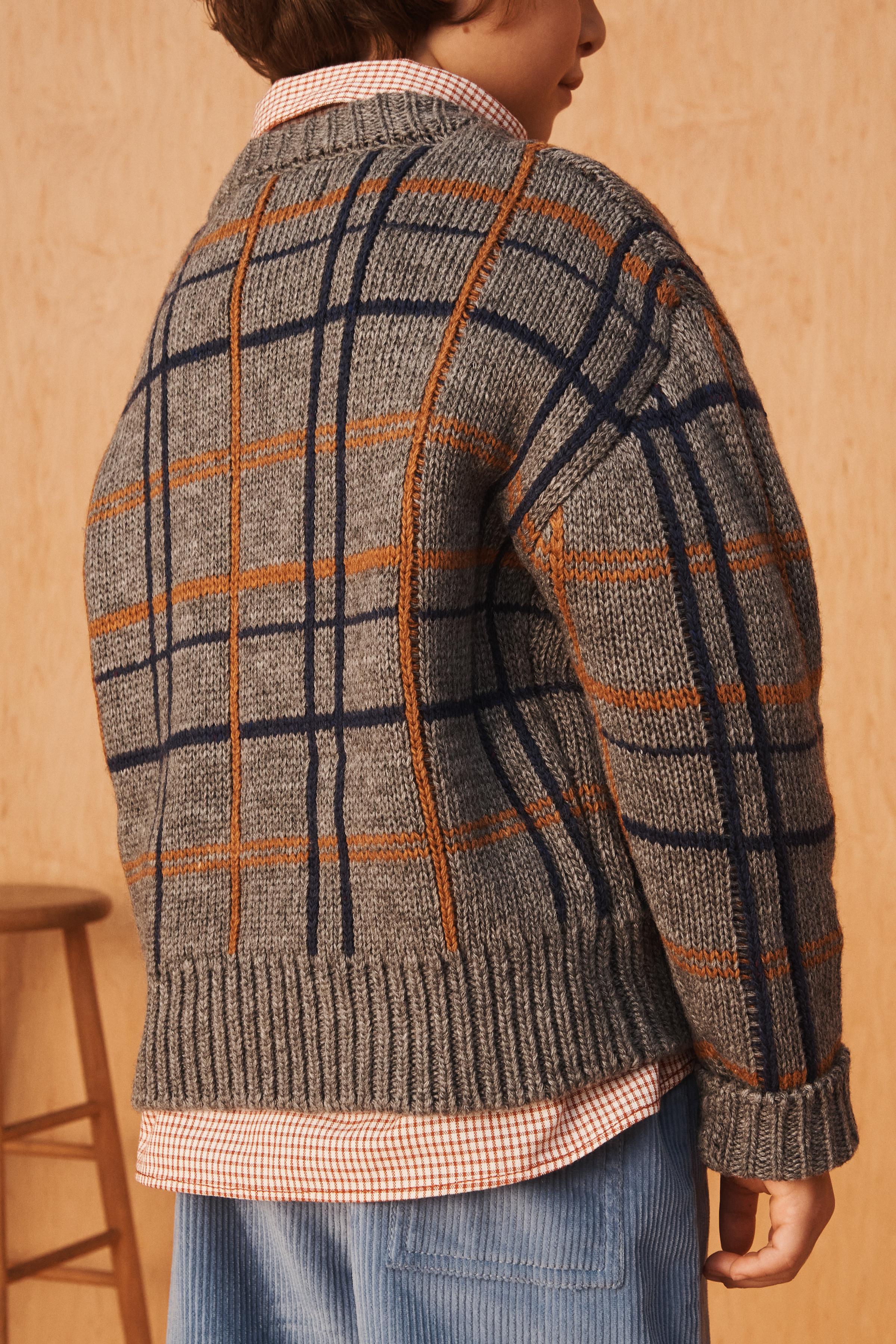 LIMITED EDITION CHECKED WOOL SWEATER