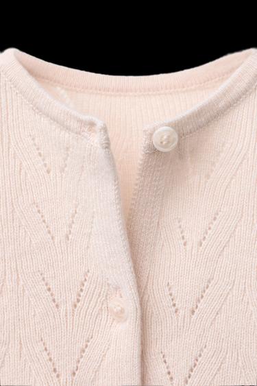 2-IN-1 COTTON WOOL KNITTED JACKET - Light beige by Zara