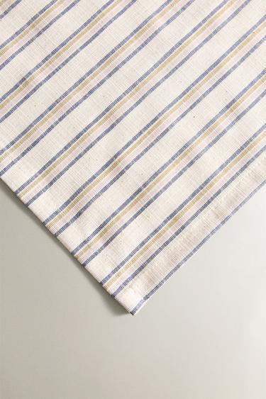 PACK OF DYED THREAD STRIPED NAPKINS - Blue by Zara - Image 2