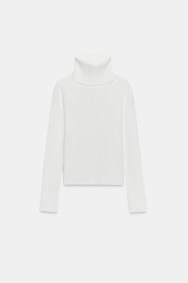 TOP SOFT CANNELÉ - Écru de Zara - Image 3