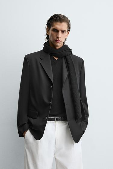 Zara LIMITED EDITION SUIT BLAZER - Black