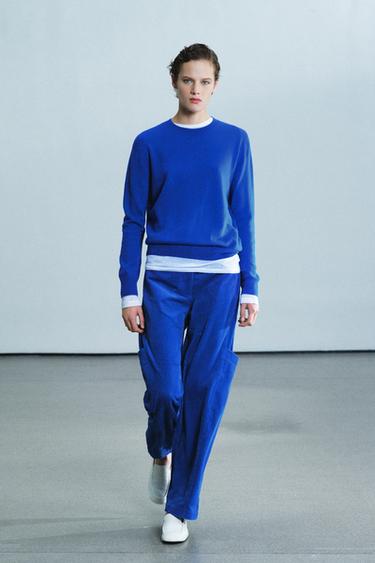 ZW COLLECTION CORDUROY POCKET TROUSERS - Bluish by Zara