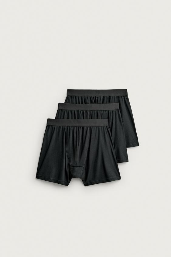 3-PACK OF MODAL BLEND BOXERS - Black by Zara - Image 0