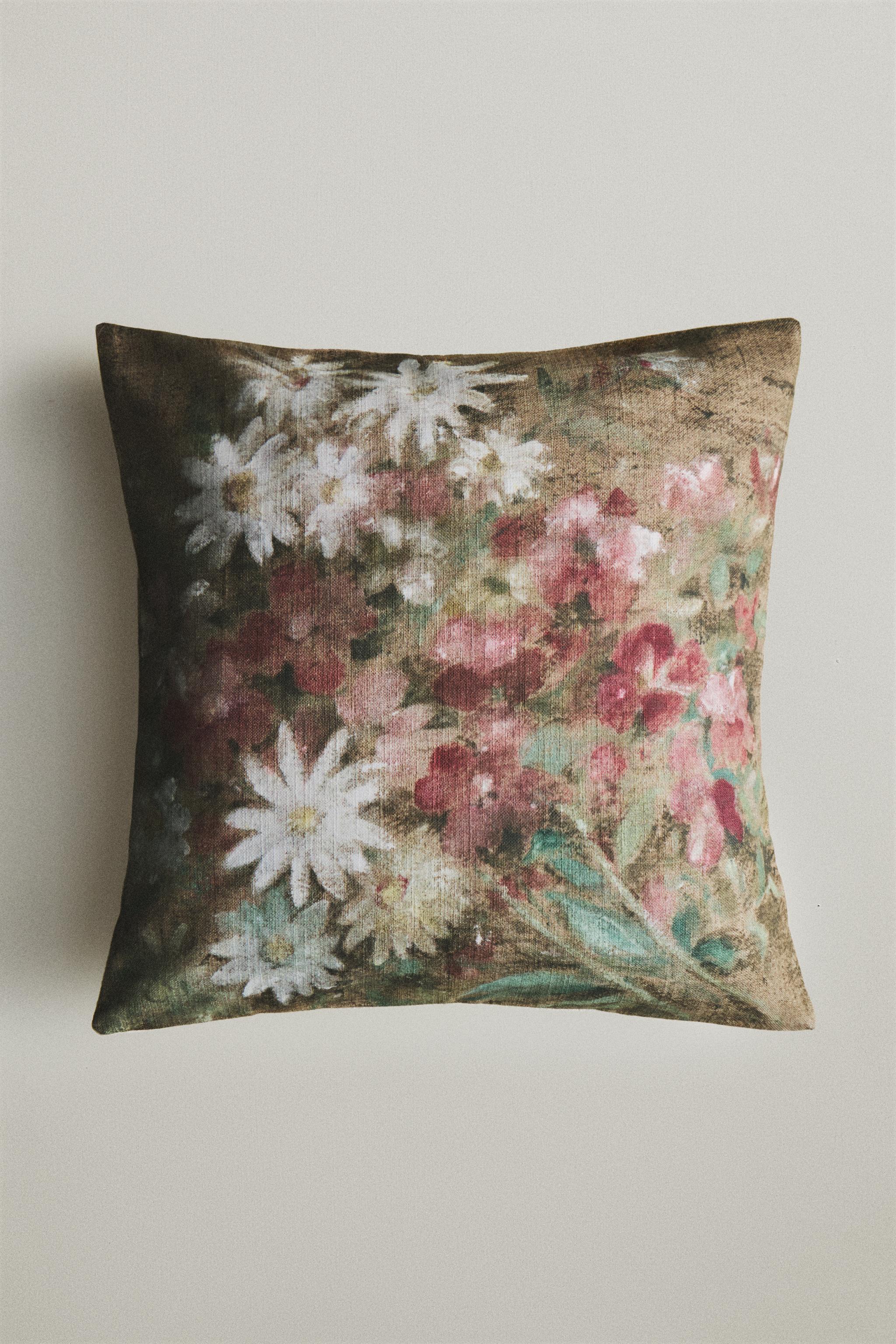 HOUSSE DE COUSSIN FLEURS