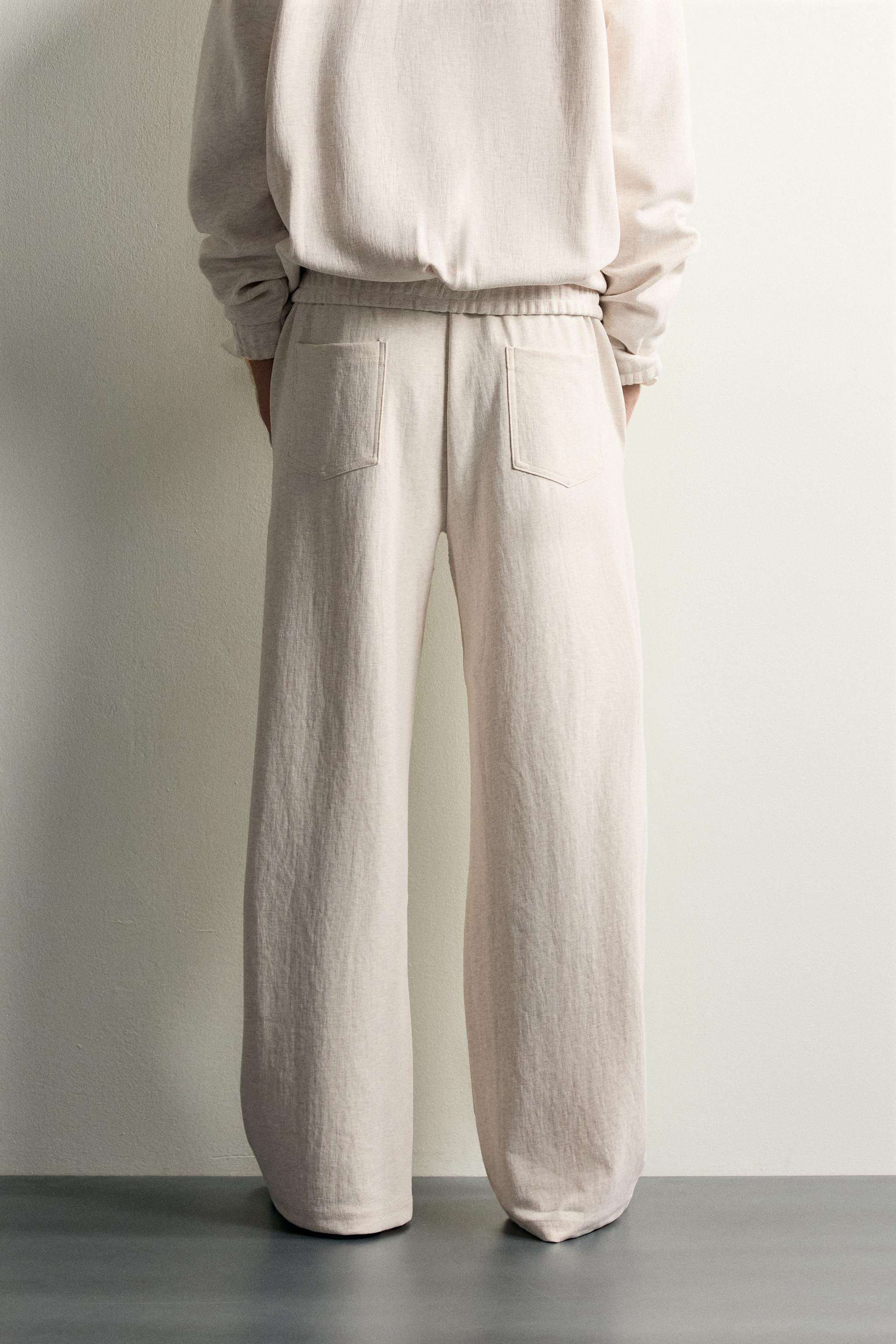 Мужские брюки Zara TEXTURED BALLOON-FIT TROUSERS — фото 3