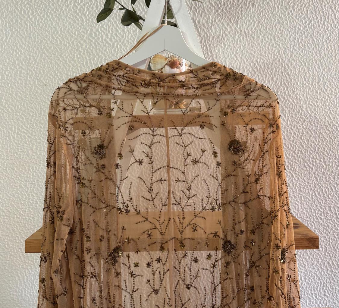 BEADED AND SEQUINNED TULLE TOP - Image 4