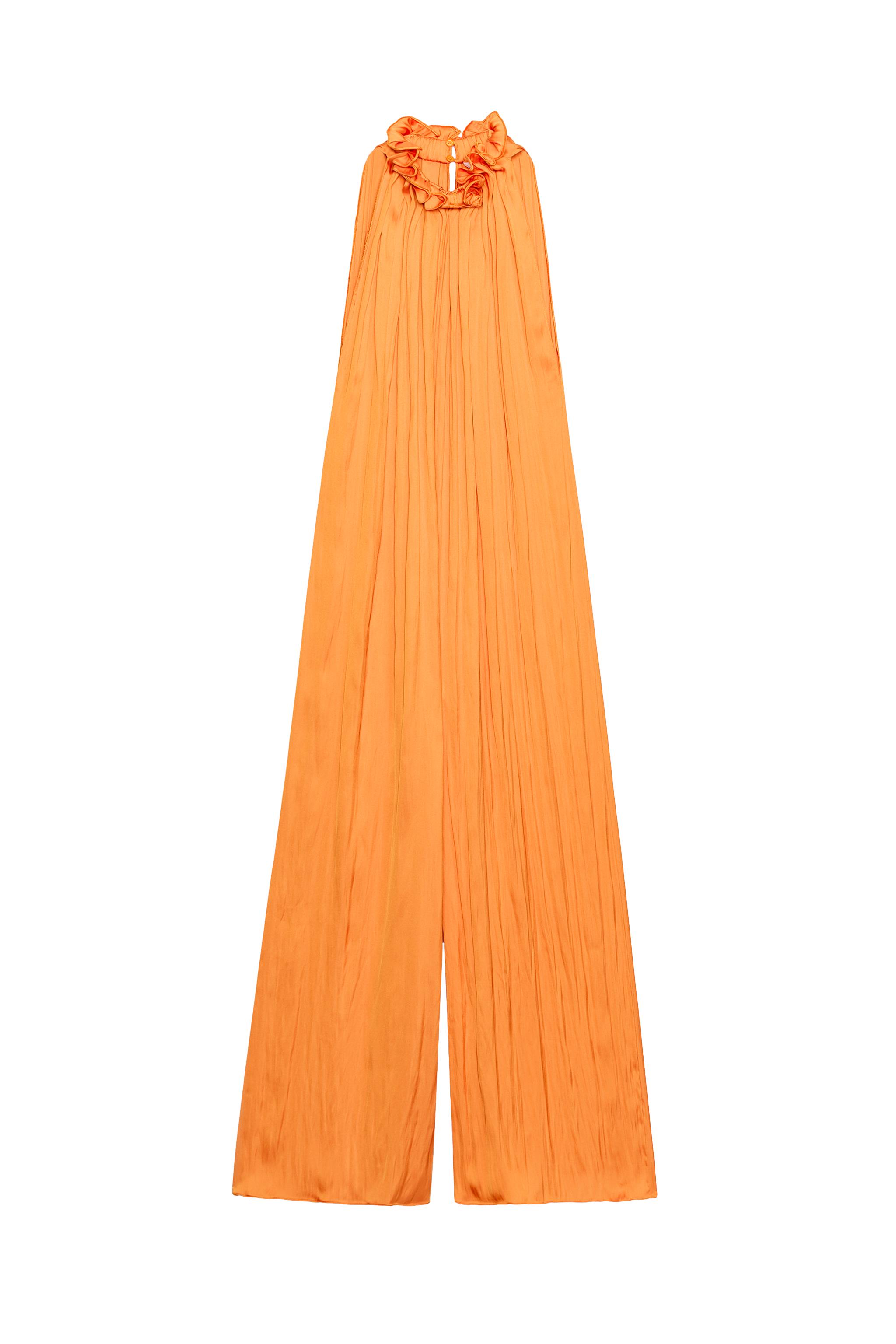 ZW COLLECTION SATIN EFFECT JUMPSUIT - Orange | ZARA United States