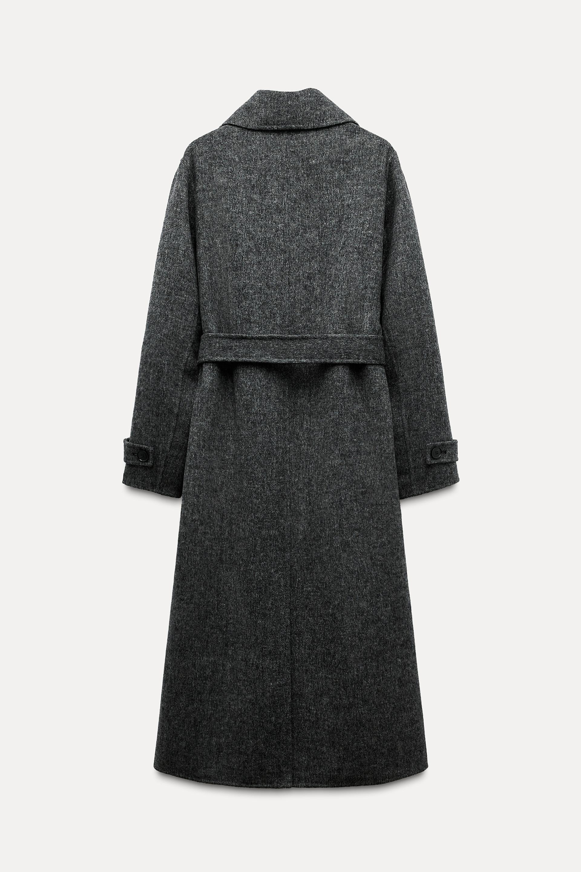 DOUBLE BREASTED WOOL BLEND COAT Dark gray ZARA Mexico