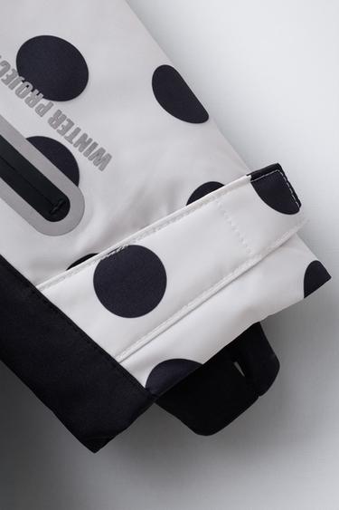 COMBINAISON LONGUE IMPERMÉABLE ET COUPE-VENT À POIS - Écru de Zara - Image 3