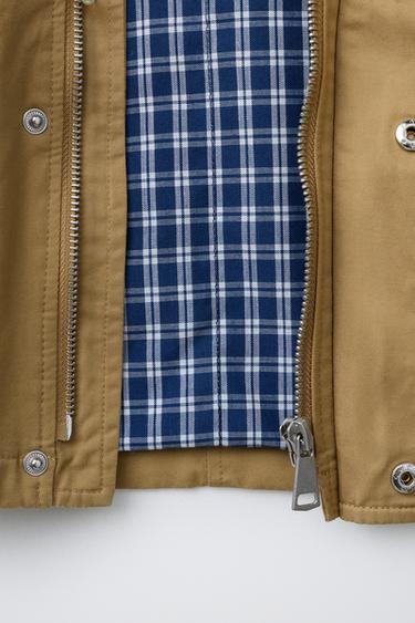BLOUSON COL CONTRASTE - Marron clair de Zara - Image 8
