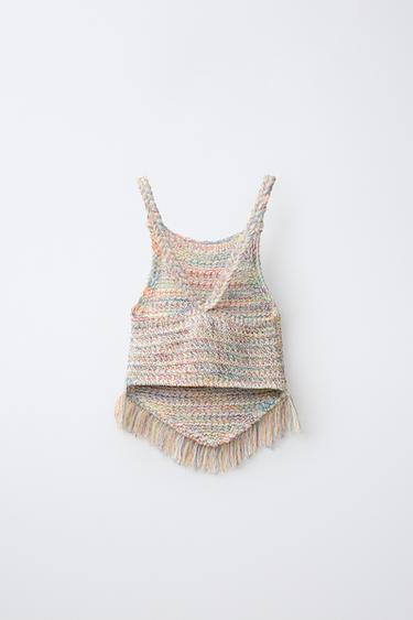 FRINGED KNIT TOP - Multicoloured by Zara - Image 1