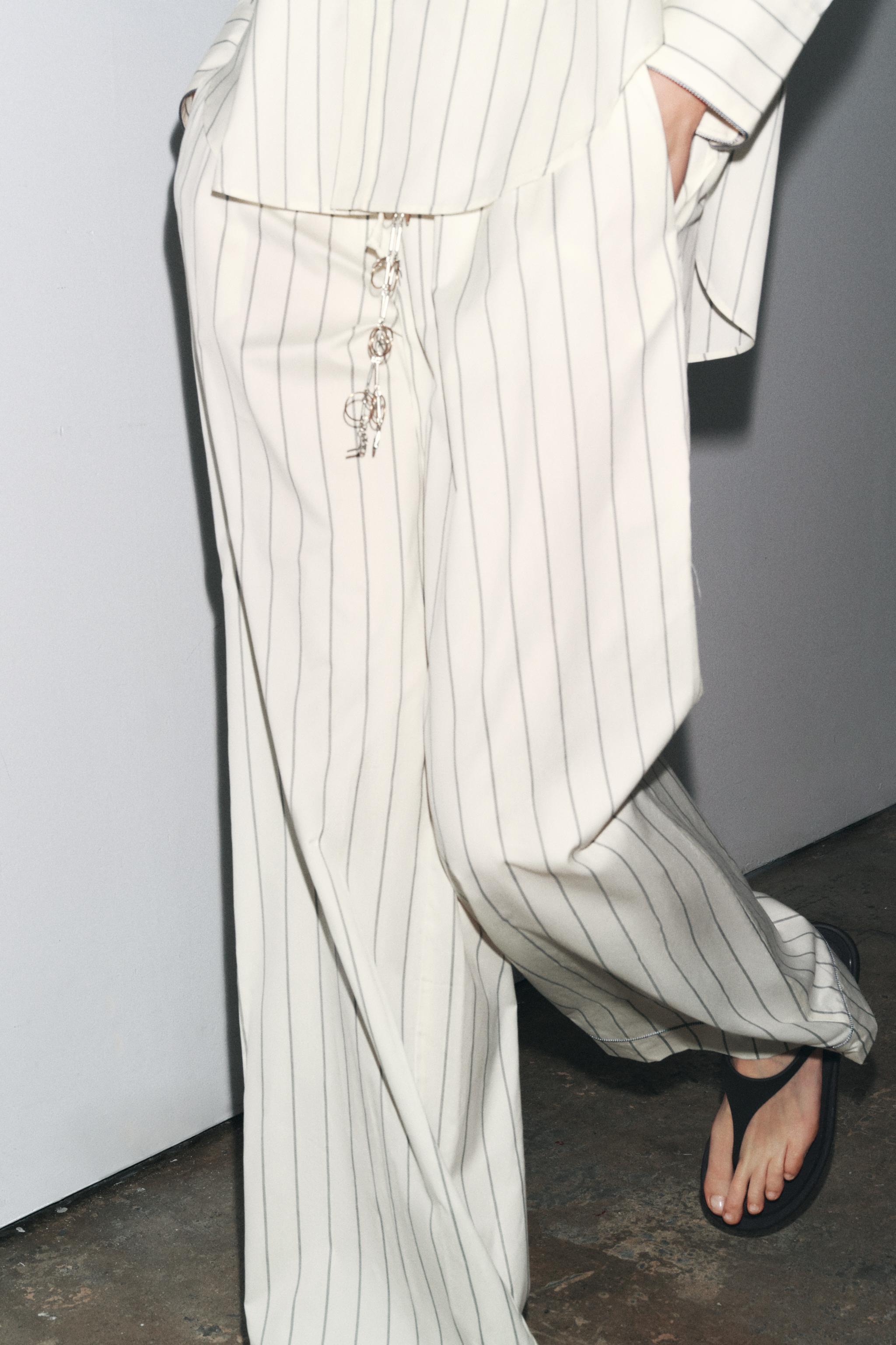【ZARA】ZWコレクション ストライプ柄パンツ 2759/073/104 ストライプ柄パンツ ZW COLLECTION - ストライプ | ZARA Japan