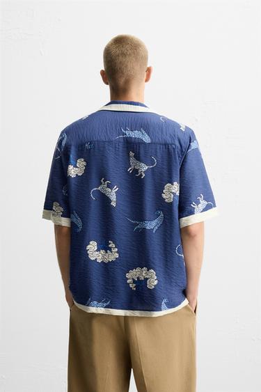 CHEMISE À IMPRIMÉ ANIMAUX - Bleu / Blanc de Zara - Image 2
