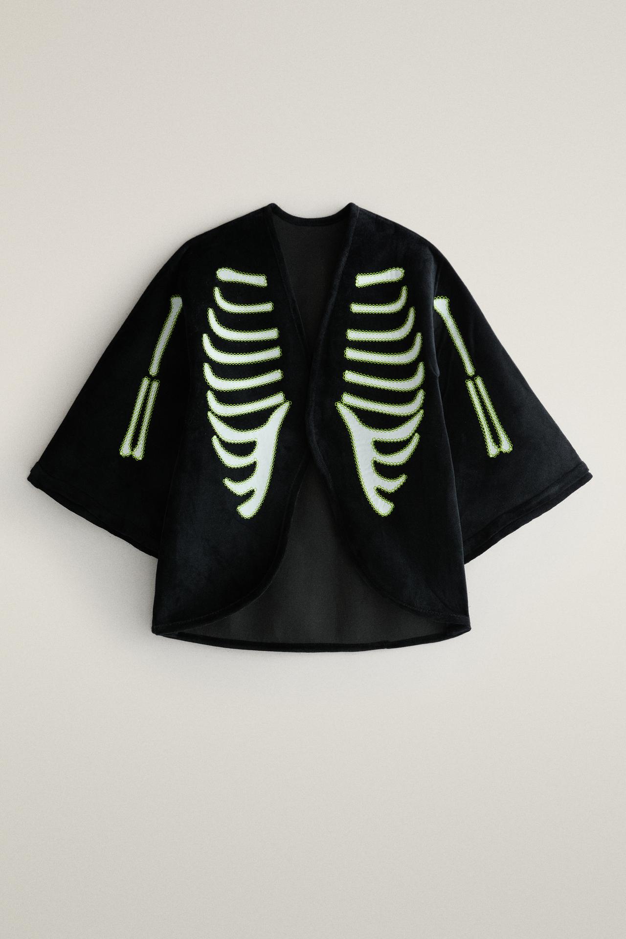 KIDS HALLOWEEN SKELETON COSTUME — Black