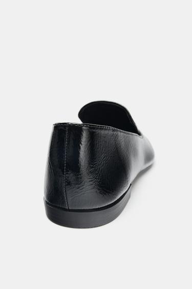 PATENT-EFFECT LOAFERS - Black by Zara - Image 4