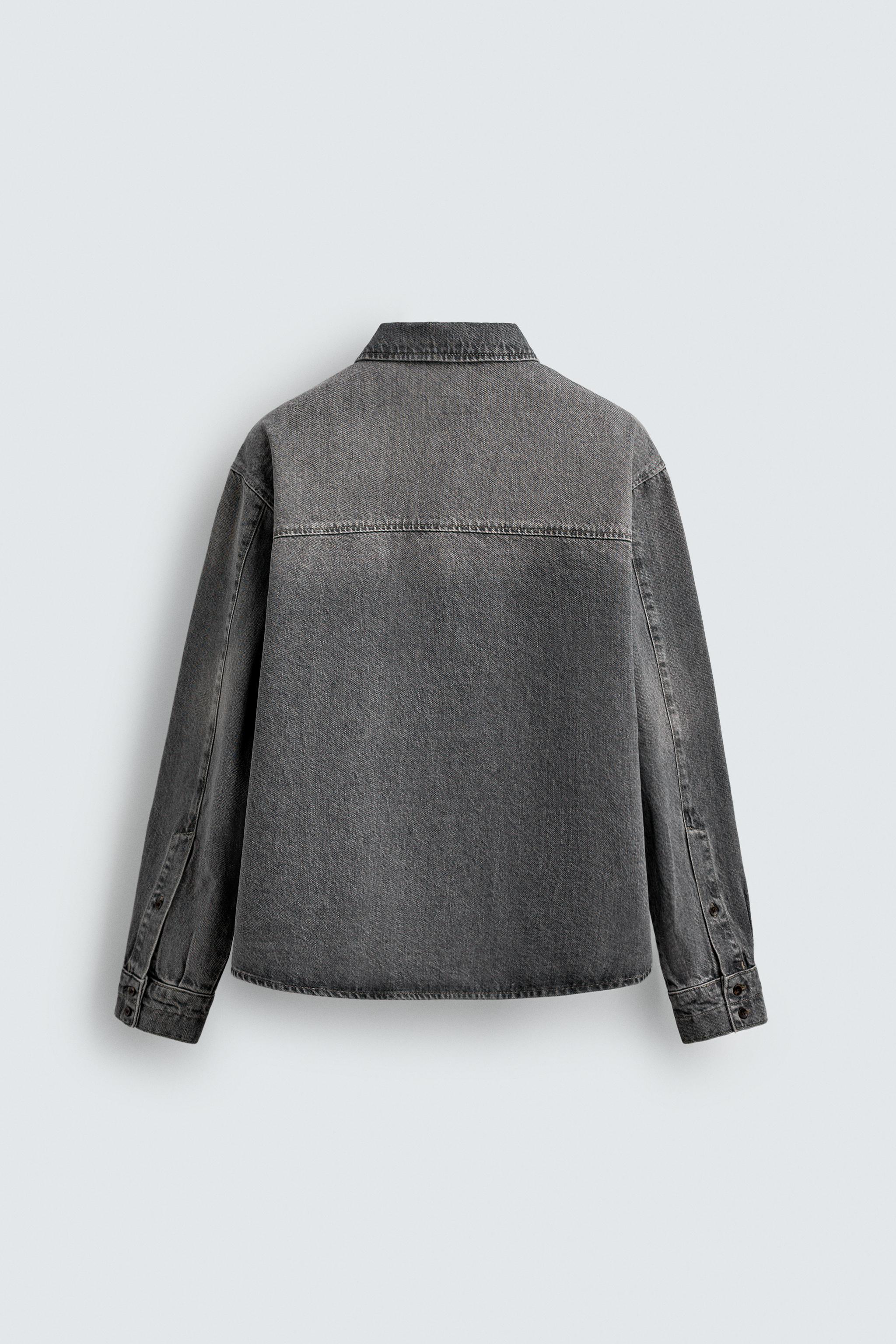 WASHED RELAXED FIT DENIM SHIRT