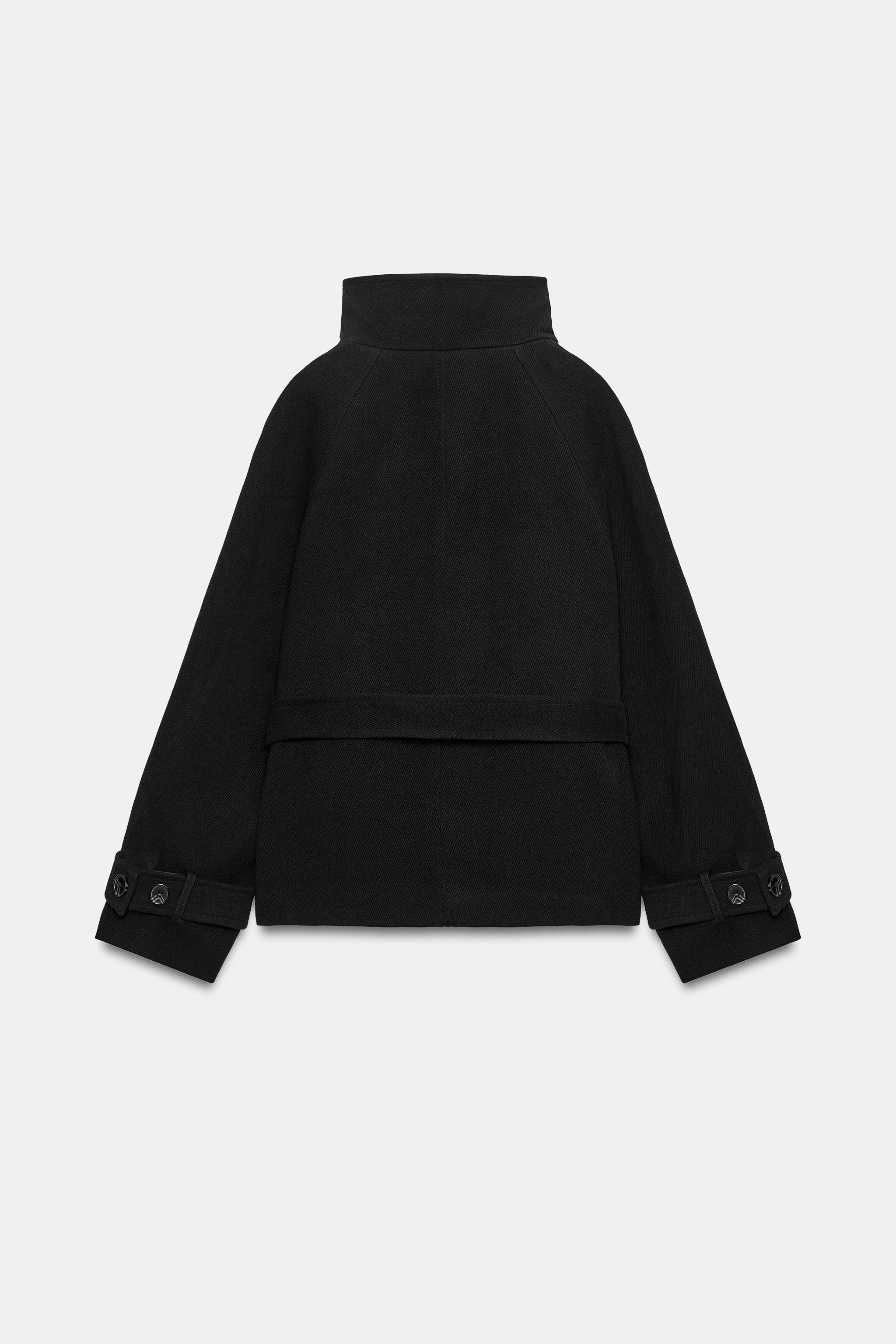 HIGH NECK COAT WITH BELT