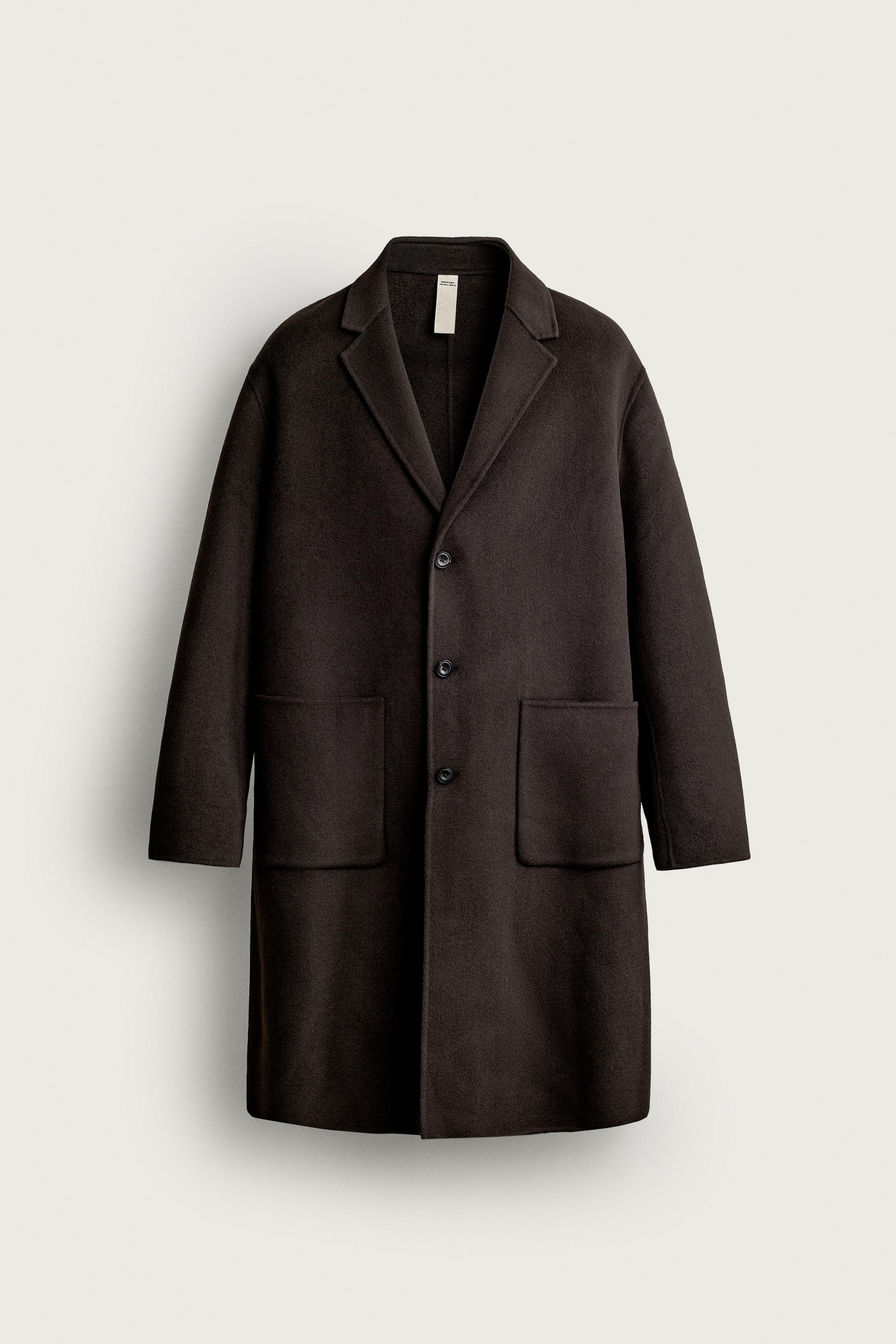 WOOL-BLEND DOUBLE-FACED COAT