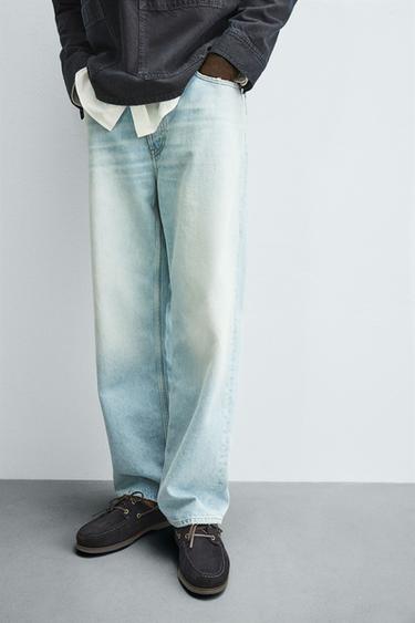 حذاء ملاحي من الجلد المقلوب إصدار محدود - أزرق الخاص بـ Zara