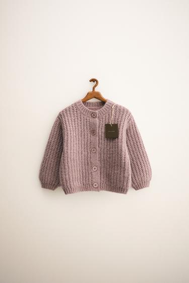 ZARA TIMELESS - CHAQUETA PUNTO GRUESO CON LANA - Rosa / Lila de Zara