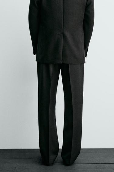 PANTALON DE COSTUME EN TWILL DE LAINE AARON LEVINE X ZARA - Gris foncé de Zara - Image 2
