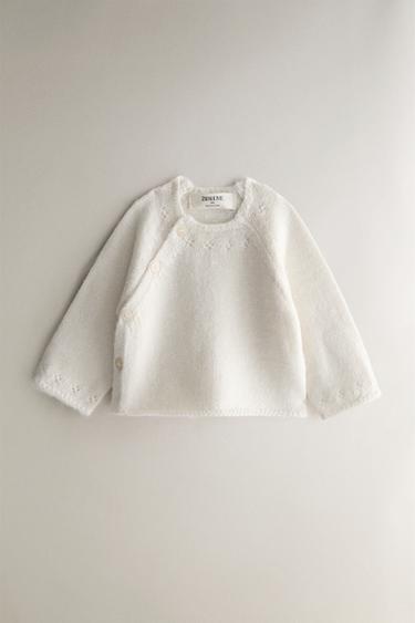 BABY ALPACA CARDIGAN - أبيض مكسور الخاص بـ Zara - صورة 0