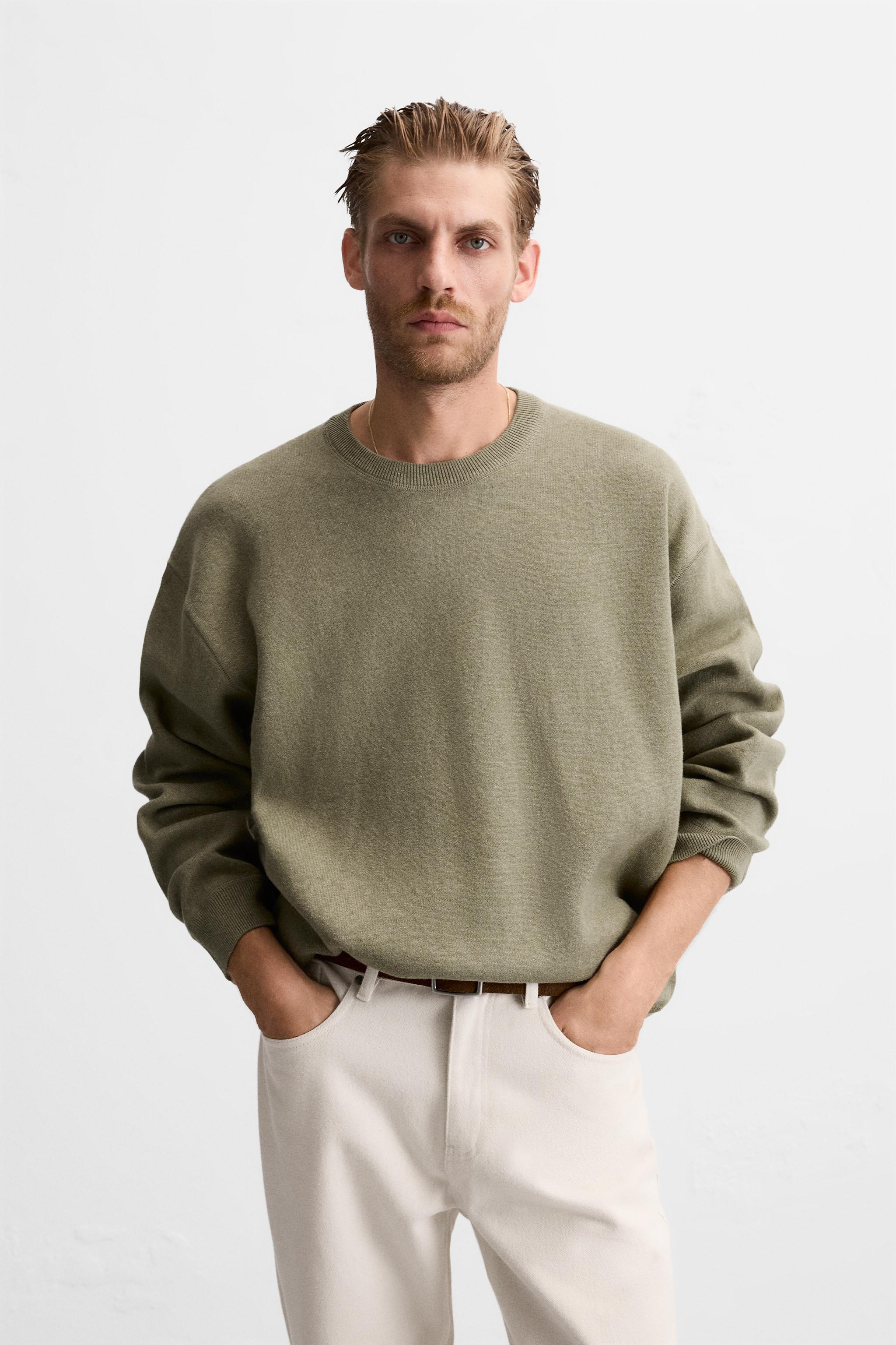 Pull col rond homme zara sale