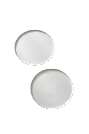 SET DE 2 - PLATO M - crudo-blanco de Zara