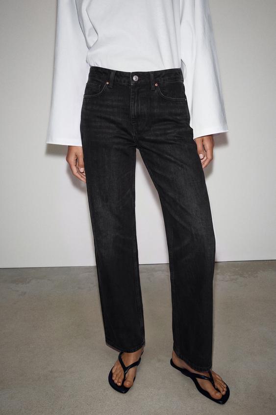 Zara Z1975 LOW RISE REGULAR JEANS - Black - Image 0