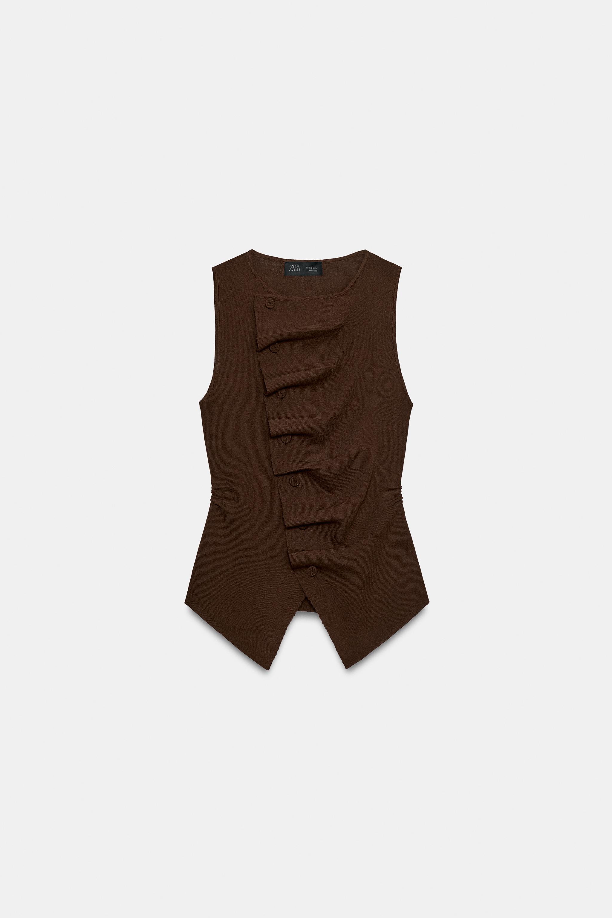 DRAPED KNIT TOP - thumbnail 4