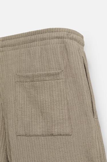 IRREGULAR TEXTURED BERMUDA SHORTS - Brown / Taupe by Zara - Image 7