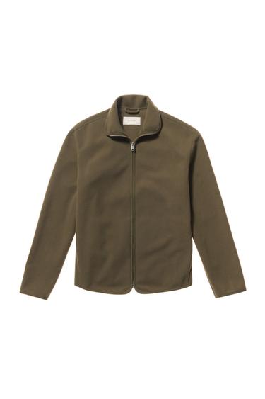 Zara FLEECE OVERSHIRT - Brown / Green - Image 0