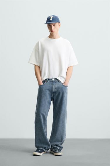 تيشرت BOXY FIT خفيف الوزن - أبيض مكسور by Zara - Image 0