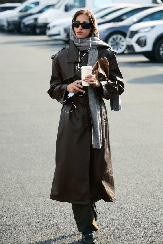 Женский шарф Zara with Hoodie, цвет: Серый