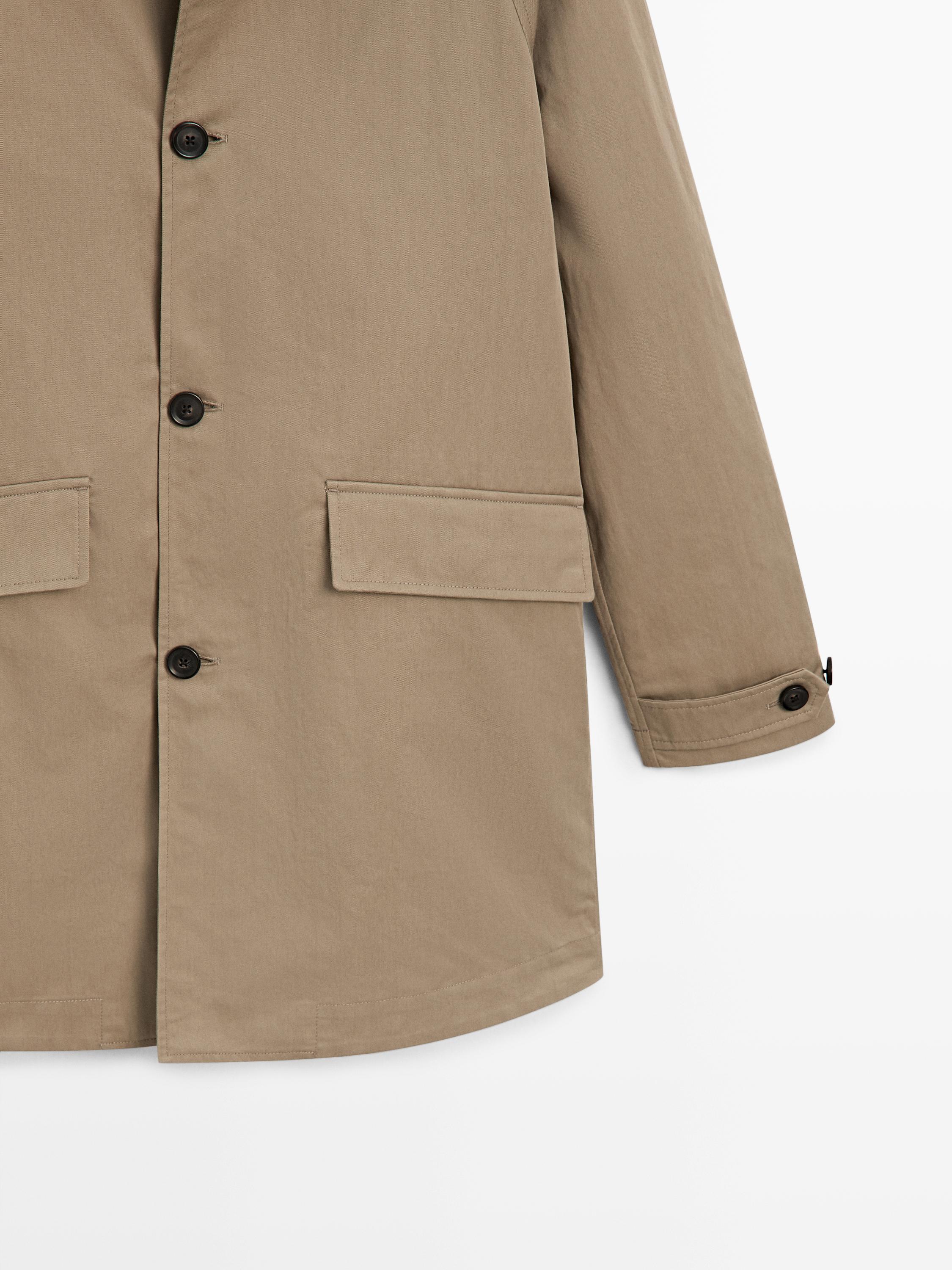 Lightweight cotton blend trench coat