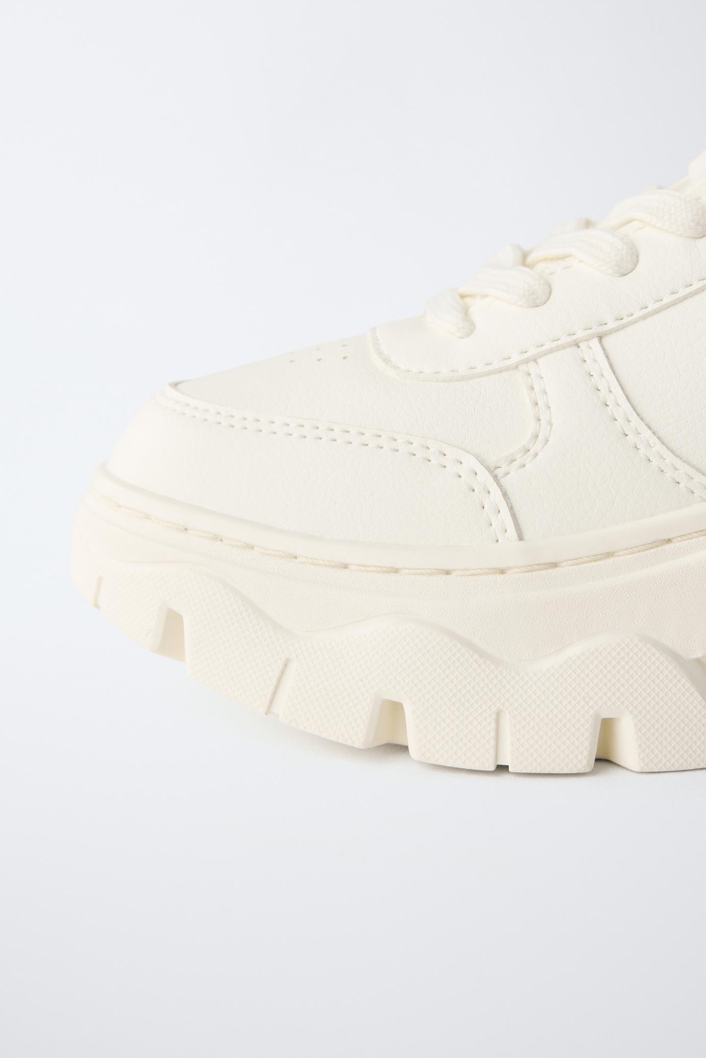 Детские кроссовки Zara Charm Sneaker, цвет: Молочный белый — фото 4