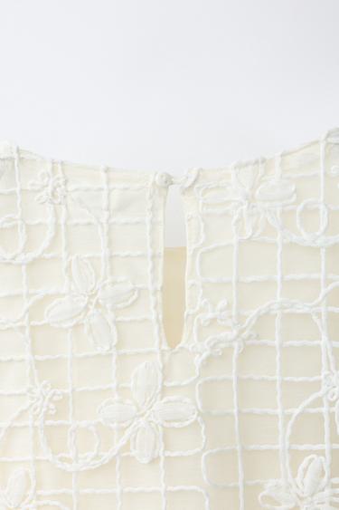 TULLE DRESS WITH FLORAL PRINT - Ecru by Zara - Image 2