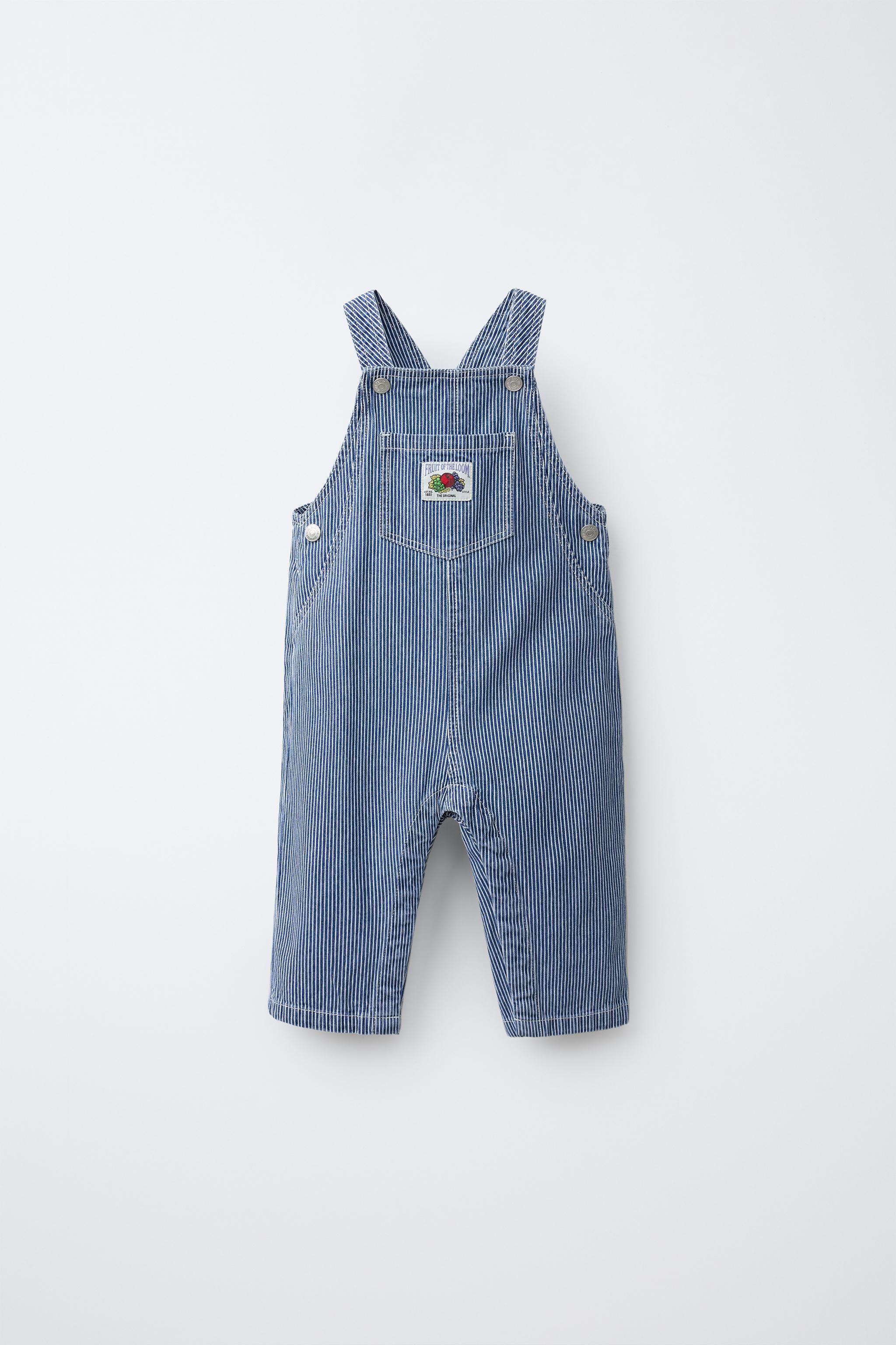 SALOPETTE EN SERGE RAYÉE FRUIT OF THE LOOM™
