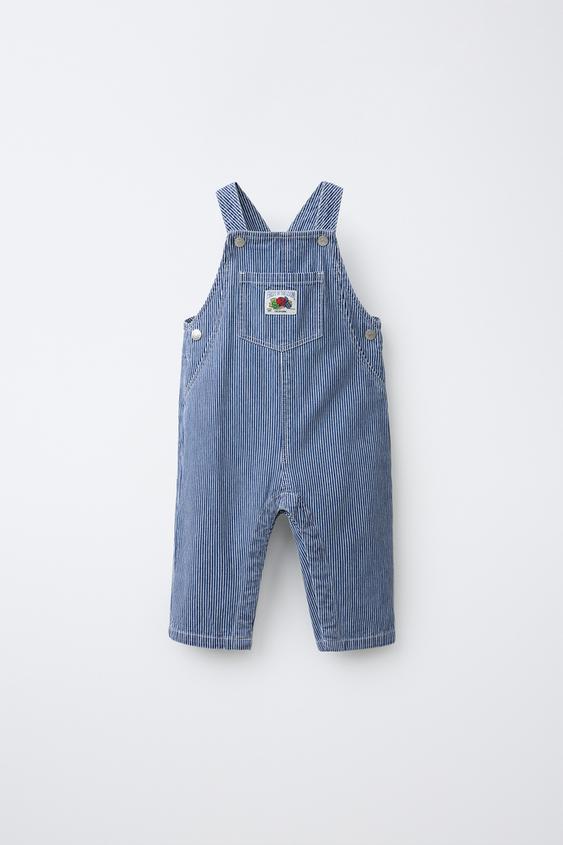 GESTREIFTE KEPER-LATZHOSE FRUIT OF THE LOOM™ - Blau von Zara - Bild 0