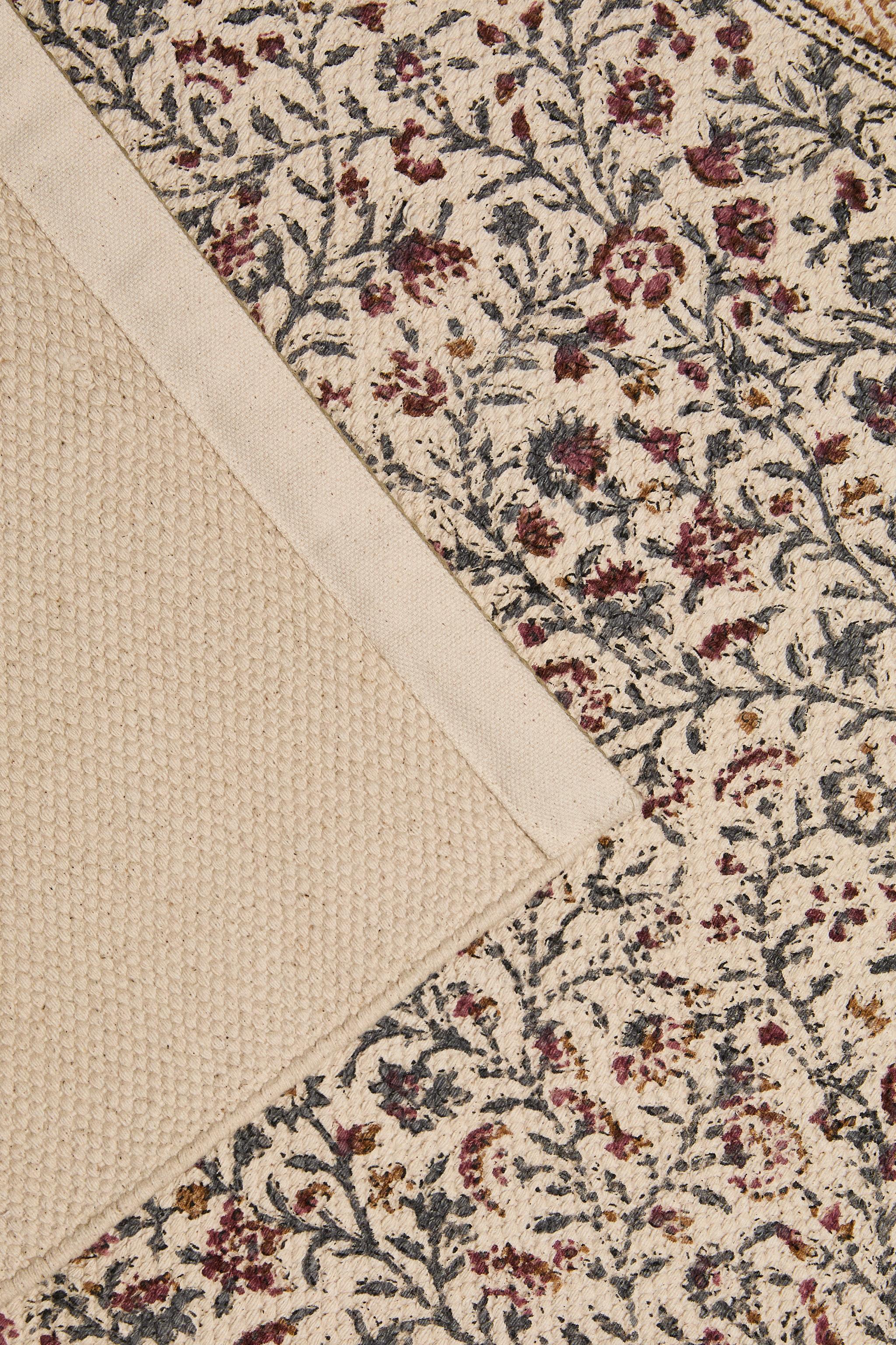COTTON BLOCK PRINT RUG