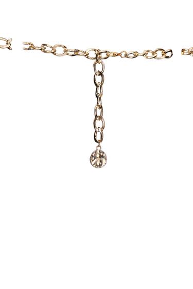CROPPED TROUSERS WITH CHAIN BELT - Black by Zara