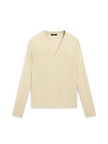 Zara Linen knit sweater with button details - Biscuit