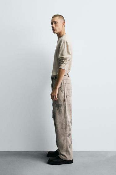 PANTALON DE CHARPENTIER IMPRIMÉ DALMATIEN - 024 de Zara - Image 3