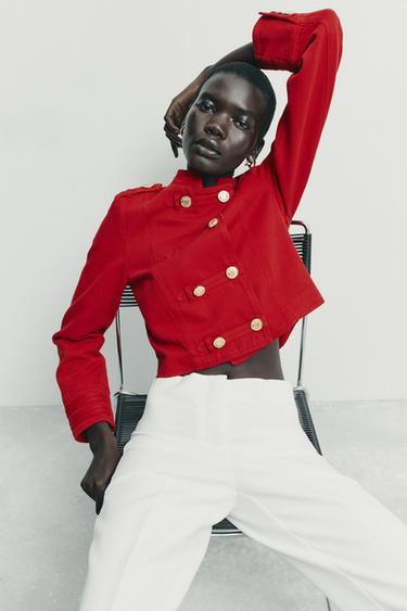 CAZADORA ALAMARES - Rojo de Zara