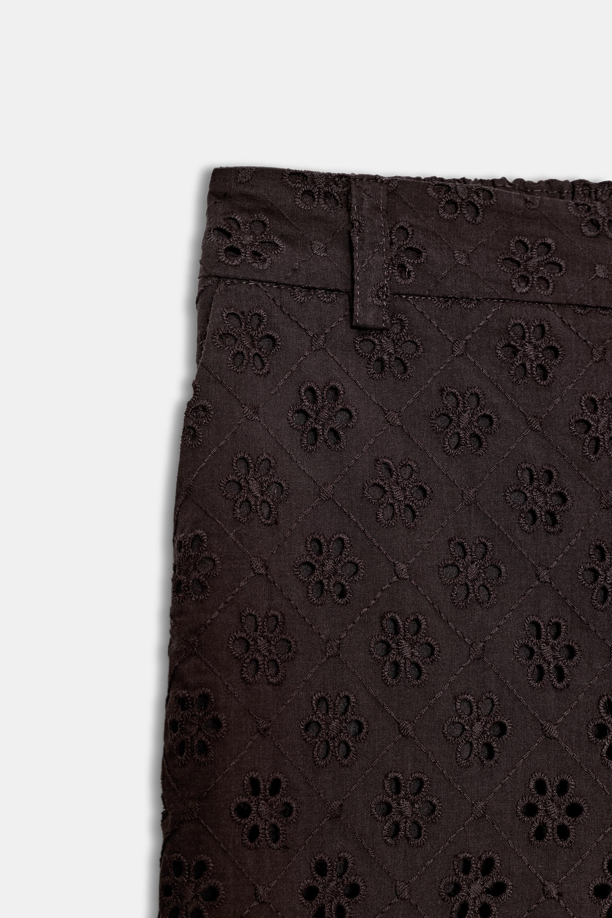 FİSTO İŞLEMELİ CULOTTE PANTOLON - Görsel 8