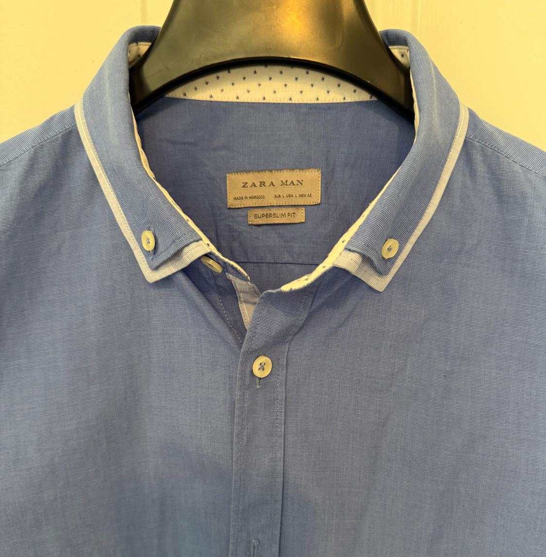 BLUE SLIM FIT SHIRT - Image 2