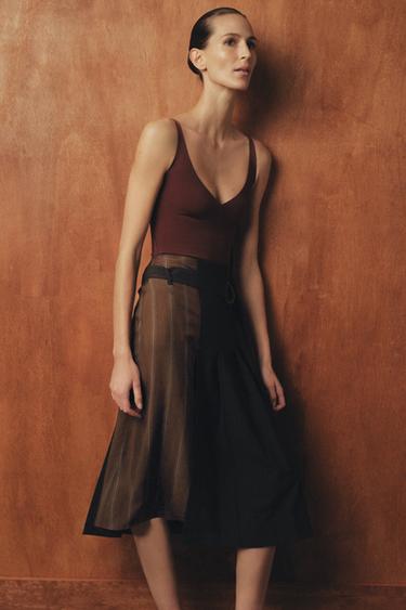 Zara COMBINATION BELT SKIRT ZW COLLECTION - Multicolored