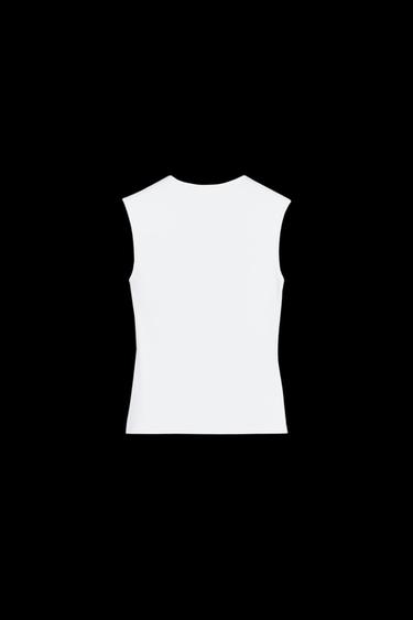 ÄRMELLOSES TOP - Weiß von Zara