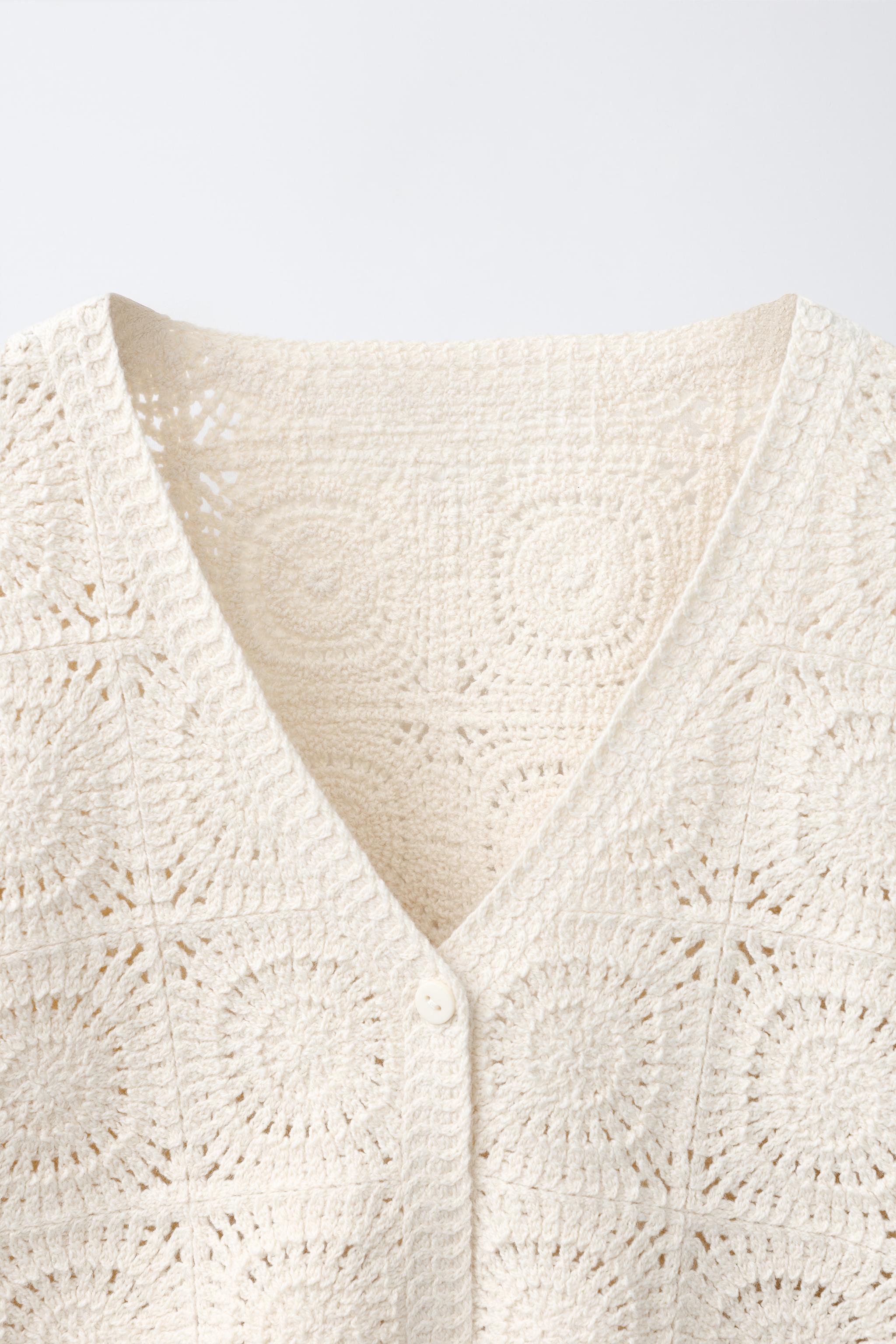 CROCHET FLORAL CARDIGAN